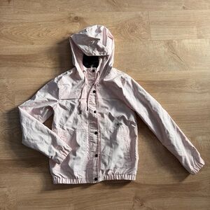 Volcom Pink Raincoat with Hood and Lightweight Design